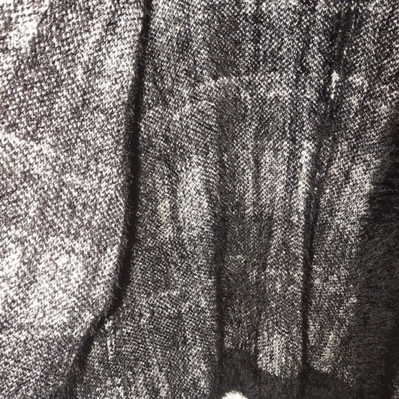 Oso Casuals 3X Black & White Plaid Open Cardigan Sweater With Fringe Trim - Picture 4 of 5